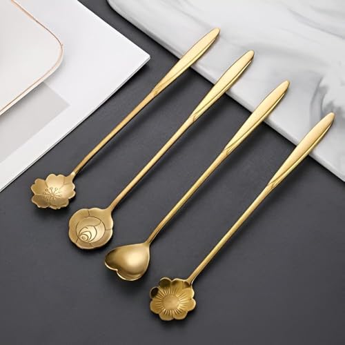 Gold Tone Dessert Spoon Set