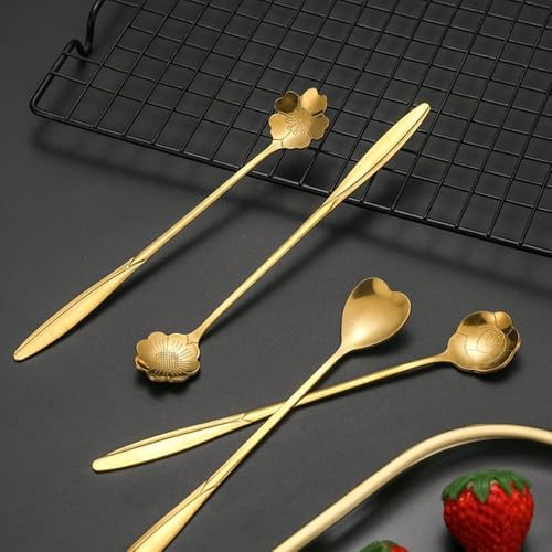 Gold Tone Dessert Spoon Set