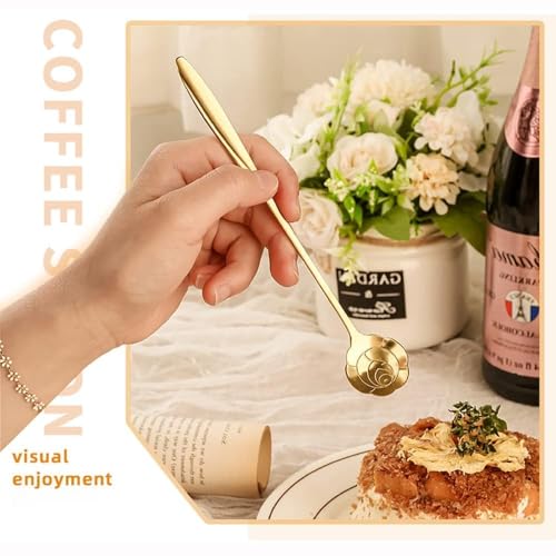 Gold Tone Dessert Spoon Set