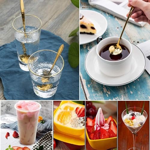 Gold Tone Dessert Spoon Set