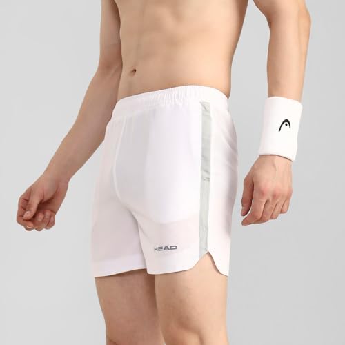 Head HPS-1115 Badminton Shorts for Mens, Colour - White - Image 2