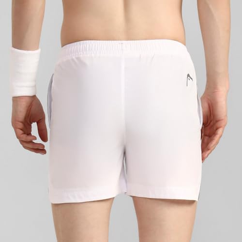 Head HPS-1115 Badminton Shorts for Mens, Colour - White - Image 4
