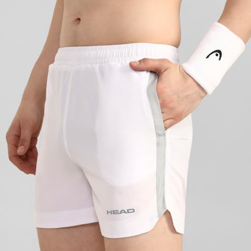 Head HPS-1115 Badminton Shorts for Mens, Colour - White - Image 5