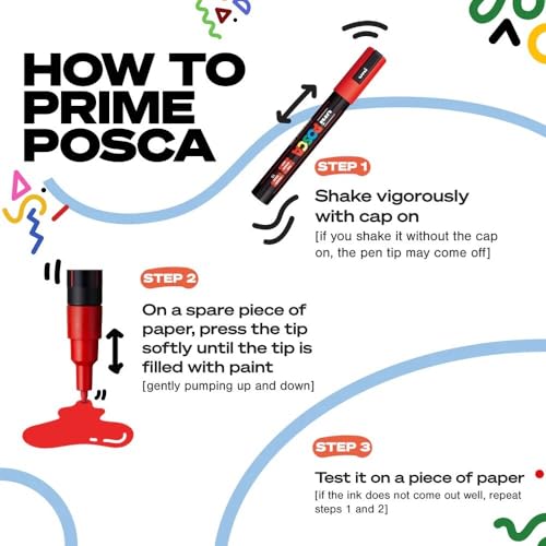 POSCA PC-5M Marker | 1.8-2.5 mm Bullet Shaped Tip (White Ink) - Image 6