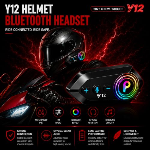 Primate Y12 Bluetooth Motorcycle Helmet