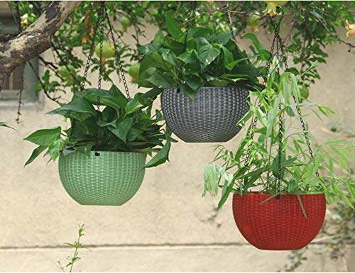 PlantaZee Multicolor Round Rattan Woven
