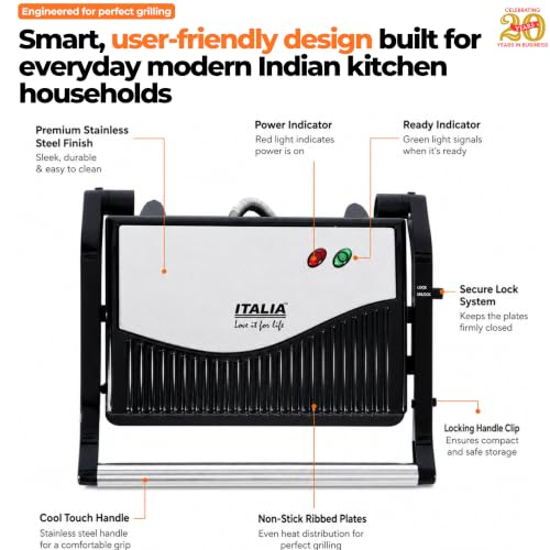 ITALIA 700W Electric Grill Sandwich