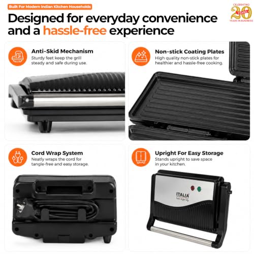 ITALIA 700W Electric Grill Sandwich