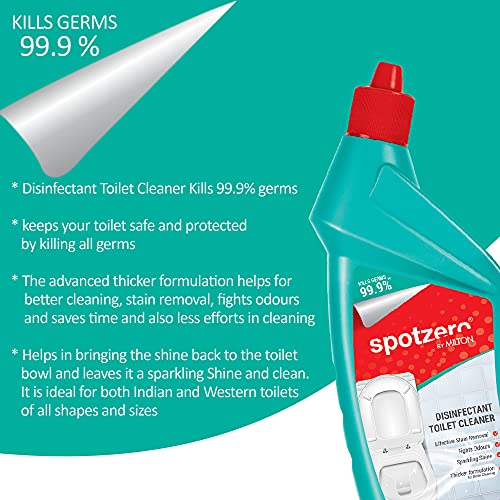 Spotzero By Milton Disinfectant Toilet Cleaner, 500 ml Each, 5 Pcs Set - Image 3