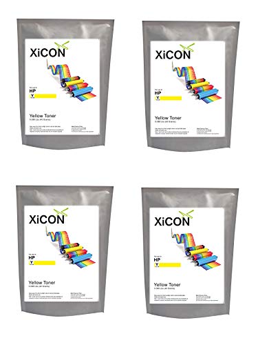 Xicon Yellow Toner Powder for use in HP - 40g (Pack of 4)