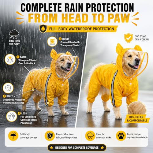 Nylon Full Body Dog Raincoat