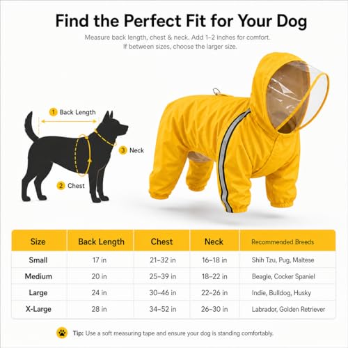 Nylon Full Body Dog Raincoat