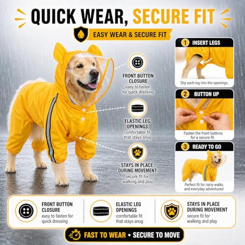 Nylon Full Body Dog Raincoat