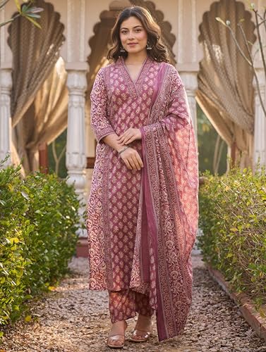 Arayna Women’s Cotton Printed Kurta