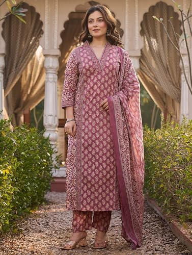 Arayna Women’s Cotton Printed Kurta