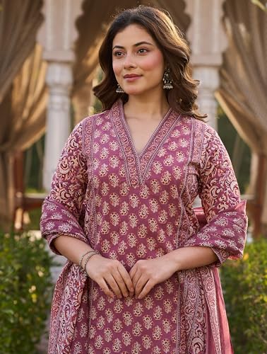 Arayna Women’s Cotton Printed Kurta