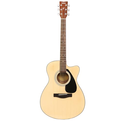 Yamaha FS80C Acoustic Guitar – 6-String, Stainless Steel, Natural Finish, Concert Body with Cutaway Design, Rich Tone, Comfortable Playability, Durable Build, Ideal for Practice & Performance