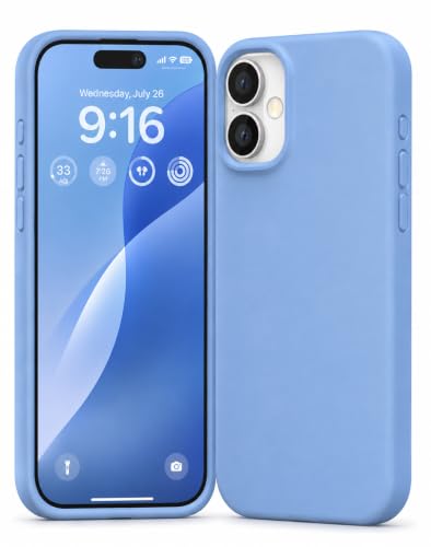 Silicone Case for iPhone 17, Soft-Touch Shockproof Phone Cover (Blue)