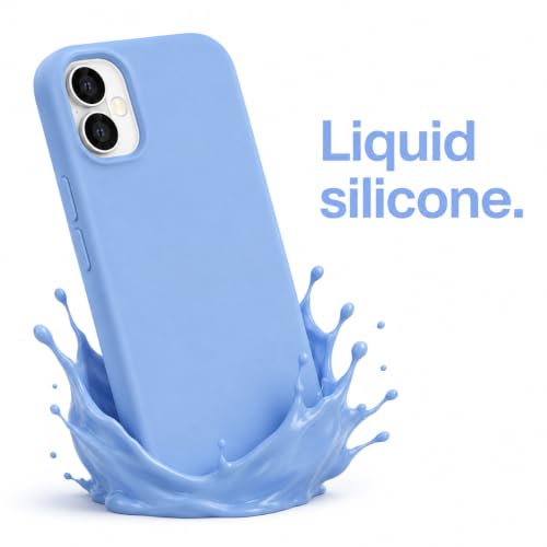 Silicone Case for iPhone 17, Soft-Touch Shockproof Phone Cover (Blue) - Image 3
