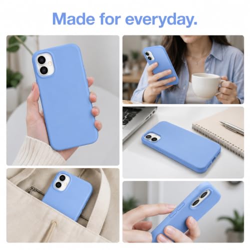 Silicone Case for iPhone 17, Soft-Touch Shockproof Phone Cover (Blue) - Image 5