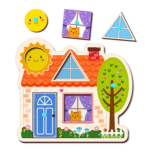 Lefan Montessori Wooden Pegged Shape
