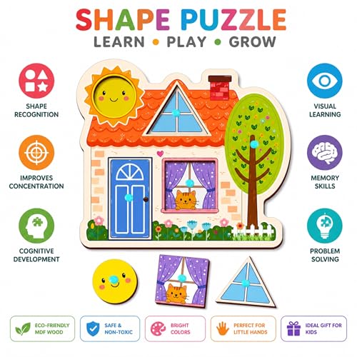 Lefan Montessori Wooden Pegged Shape