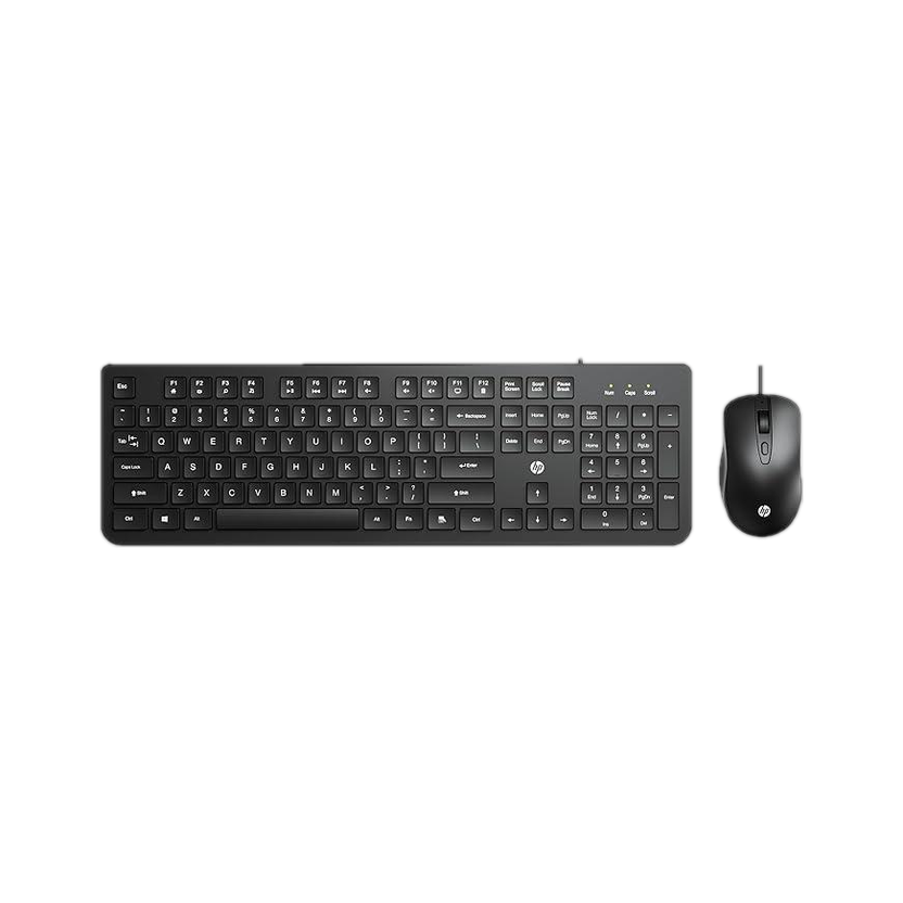 HP KM190 Wired Mouse and Keyboard Combo Combo Set (Black)