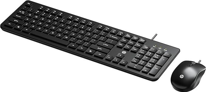 HP KM190 Wired Mouse and Keyboard Combo Combo Set (Black) - Image 3