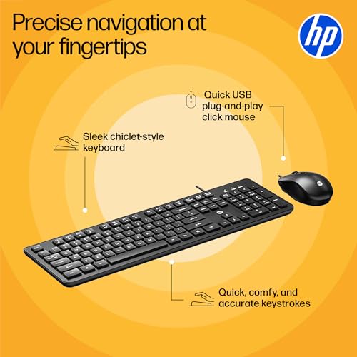HP KM190 Wired Mouse and Keyboard Combo (AB3D3AA) - Image 3