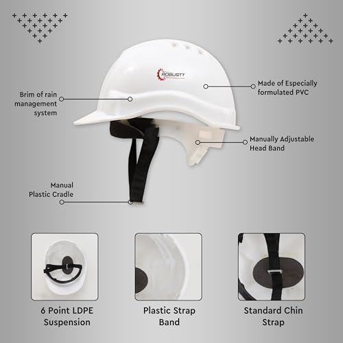 Robustt Safety Helmet - White