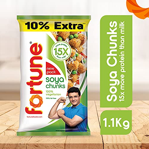 Fortune SOYA Chunks Pouch, 1kg 10% Extra - Image 4