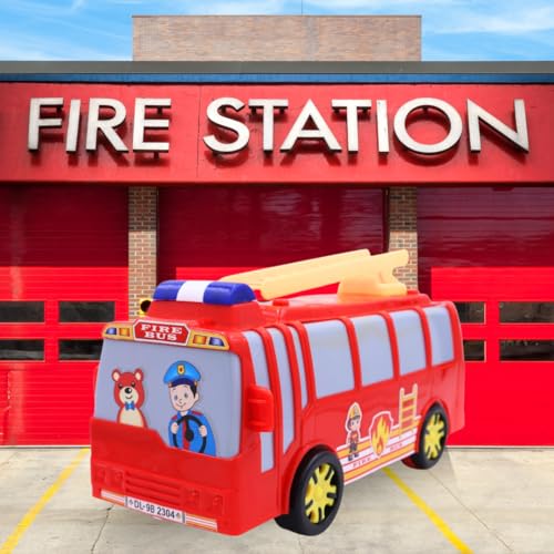 ToyBharat Fire Bus Friction Power