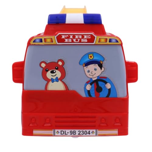 ToyBharat Fire Bus Friction Power