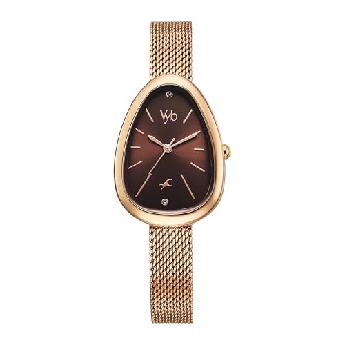 Fastrack Vyb Prodigy Quartz Analog Brown Dial Watch for Women