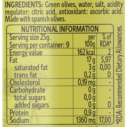 Borges Green Sliced Olives, 450g - Image 2