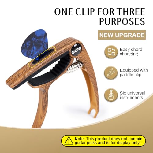 HASTHIP® Guitar Capo for Acoustic and Electric Guitar, Alloy Capo - Image 3