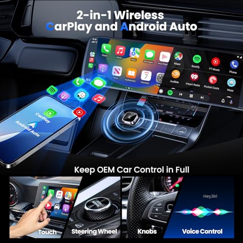 Teeran 2-in-1 Wireless CarPlay &