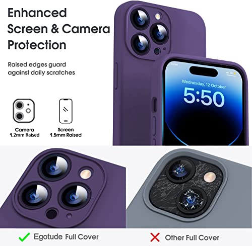 Amazon Basics Basic Case for iPhone 14 pro (Silicone_Deep Purple) - Image 2