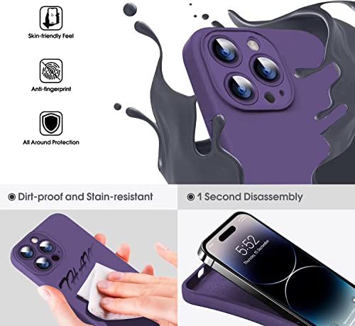 Amazon Basics Basic Case for iPhone 14 pro (Silicone_Deep Purple) - Image 3