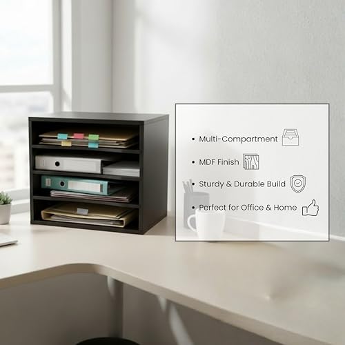 Home Sparkle Wooden Desktop Organizer