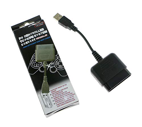 TCOS TECH PS2 to PS3/PC Controller Converter Cable Cord USB Adapter for PS3 PC