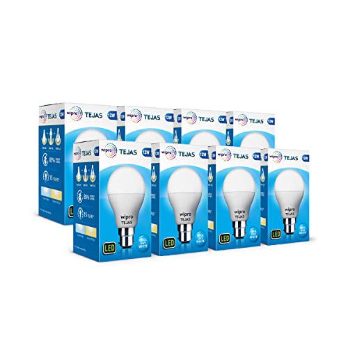 Wipro Tejas 12w LED Bulb, coolwhite (Pack of 8) - Image 3