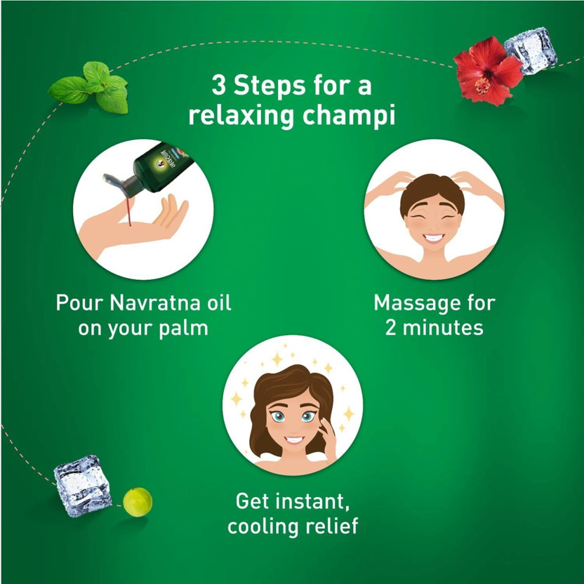 Navratna Cool Green HAIR OIL Hair Oil (200 ml) - Image 4