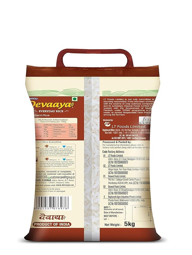 Devaaya Everyday basmati Rice, 5Kg - Image 4