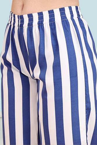 POPWINGS Casual Stripe Printed Crop