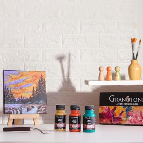GRANOTONE Acrylic Paint Set 16 x 50ml Water Based Multicolor Colours - Image 3