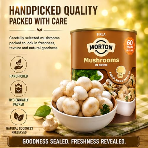 Morton By Birla Mushrooms in Brine 800 Gm - Image 5