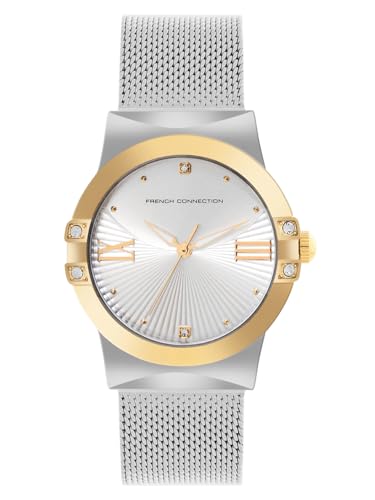 French Connection Chic Silver Round Dial Women's Watch - FCU1SM