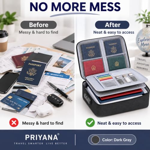 Fireproof Waterproof Document Organizer Bag with Lock & Multilayer - Image 4