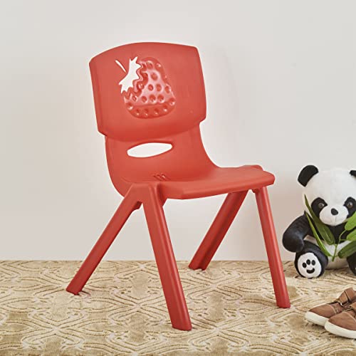 Home Centre Zack Red Textured Polypropylene Kids Chair